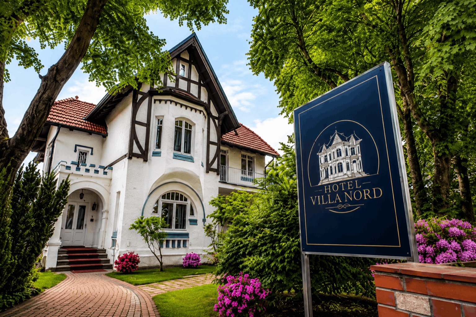 Das Hotel Villa Nord – Außenansicht des Gebäudes